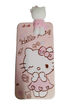 iphone 6 / 6S Plus θήκη κινητού back cover silicon, με σχέδιο γατούλα, pink