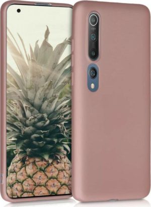 Xiaomi MI 10 - MI 10 Pro - Ενισχυμένη silicon rubber θήκη πλάτης (silky & soft touch finish cover) Metallic Pink