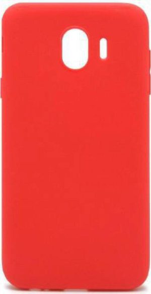 Samsung Galaxy J4 (2018) - Ενισχυμένη silicon rubber θήκη πλάτης (silky & soft touch finish cover), Red
