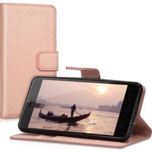 Honor 6C - Huawei Nova Smart - Θήκη βιβλίο-πορτοφόλι (book wallet case), Golden Pink