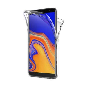 Samsung Galaxy J4 (2018) - 360 Full Cover Case & Pet Resist Film. Θήκη δύο τεμαχίων , Διάφανη-Clear