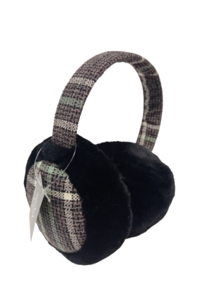Προστατευτικά αυτιών, Earmuffs, One size, μαύρο με καρό γκρι