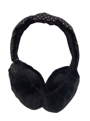 Προστατευτικά αυτιών, Earmuffs, One size, μαύρο με πουά κορδέλα