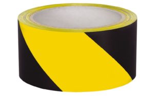αυτοκολλητη ταινια (PVC) για οριοθετηση 50mm χ 30 μ κιτρινη μαυρη ΟΕΜ