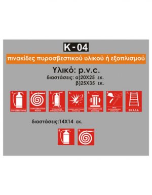 πινακιδα κομβιο αναγγελιας φωτιας PVC 20χ25