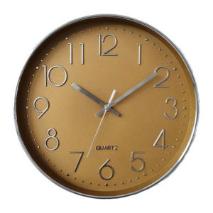Ρολόι Τοίχου Πλαστικό Χρυσό Oriana Ferelli 1207EG-2 29cm