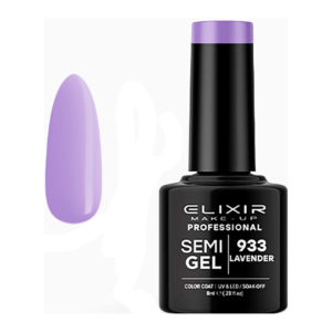 Ημιμόνιμο Βερνίκι Semi Gel 933 Lavender 8ml Elixir