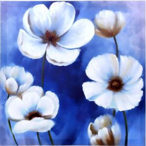Πίινακας Καδρο Μπλε Λουλούδια Fylliana 373-91-882 60x60cm