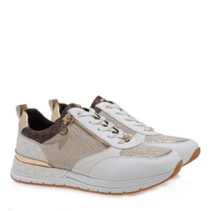 Renato Garini Γυναικεία Παπούτσια Sneakers 19R-502 Λευκό Πλατίνα Στάμπα S119R502208E S119R502208E