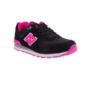 Bagiota Shoes Γυναικεία Παπούτσια Sneakers Αθλητικά L-574-4 Mαύρο-Ροζ bagiotashoes l-574-4 mauro-ροζ