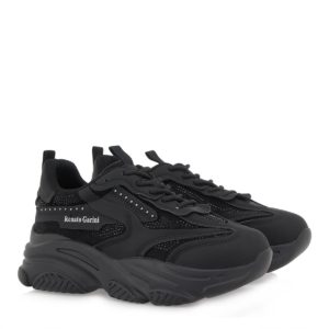 Renato Garini Γυναικεία Παπούτσια Sneakers 02R-018 Μαύρο Μαύρο Στράς R103R0182B52 R103R0182B52