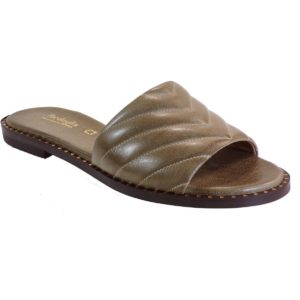 Fardoulis shoes Γυναικείες Παντόφλες 115-74 Λαδί Δέρμα 89659