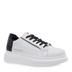 Renato Garini Γυναικεία Παπούτσια Sneakers 643-19R Λευκό Μαύρο Λεζάρ R119R643262H 112918