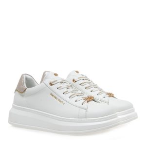 Renato Garini Γυναικεία Παπούτσια Sneakers 166-19R Λευκό Πλατίνα Στάμπα S119R166208E 117554