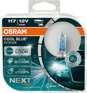 Osram Λάμπες Αυτοκινήτου Cool Blue Intense Next Gen 100% H7 5000K 12V 55W 2τμχ - 64120CBN
