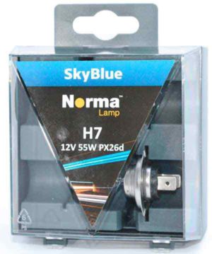Σετ Λάμπες 12V SkyBlue H7 55W Τύπου Xenon (Σετ των 2) 216607 – NORMA