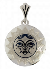 ''Silver sun pendant