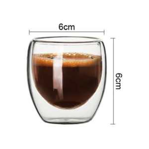 Φλιτζάνι καφέ espresso 90ml γυάλινο double wall - 1 τεμάχιο