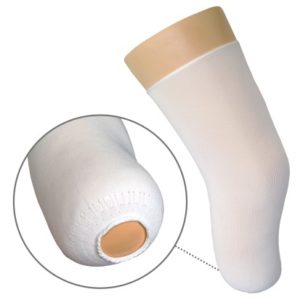 Κάλτσα Κολοβώματος Nylon με τρύπα, ή μεγάλη τρύπα αποφυγής μείωσης απόστασης του pin - 35cm - με τρύπα ανοιχτή