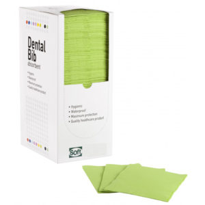 Οδοντιατρική πετσέτα 1ply χαρτί + 1ply πλαστικό 500τμχ (με κουτί) - Λαχανί