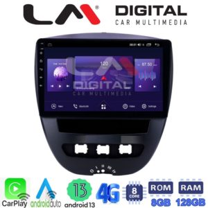 LM Digital - LM ZT8560 GPS Οθόνη OEM Multimedia Αυτοκινήτου για Aygo & C1 & 107 05> 14 (CarPlay/AndroidAuto/BT/GPS/WIFI/GPRS)