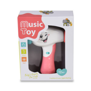 Moni Toys Βρεφικό μουσικό σφυρί, Baby hammer Pink K999-119B