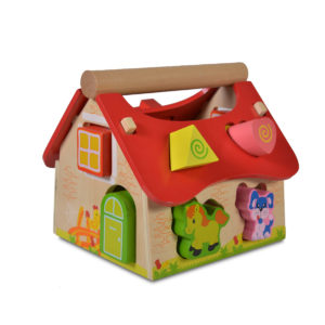 Moni Toys Ξύλινο Εκπαιδευτικό Σπιτάκι με Ζώα , House 2044