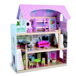 Moni Toys Ξύλινο Κουκλόσπιτο, Wooden Doll house Mila 4110