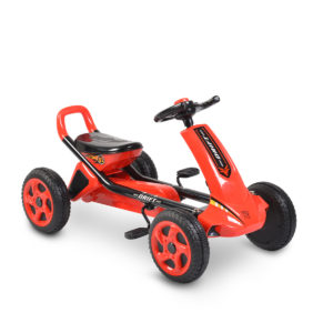 Moni Παιδικό Go Kart Αυτοκινητάκι με πλαστικούς τροχούς και πετάλια Drift Plastic Red