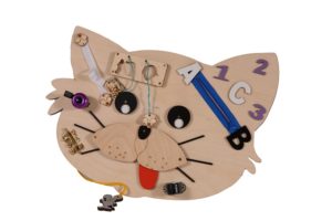 Moni Toys Ξύλινος Πίνακας Δραστηριοτήτων Montessori Wooden Board Cat 3800146224554