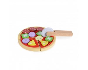 Moni Toys Ξύλινο Παιχνίδι Πίτσα, Wooden Pizza Playset 4221,3800146223090