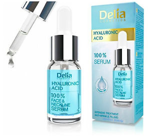 ​Ορός 100% Serum Προσώπου με υαλουρονικό οξύ Serum Hyaluronic Acid Delia Cosmetics