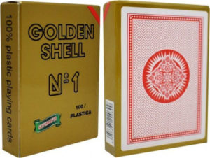 Τράπουλα 100% Πλαστική Golden Shell Κόκκινη SuperGifts