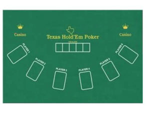 Τσόχα Black Jack Διπλής Όψης 6 παιχτών Texas Hold Em Poker