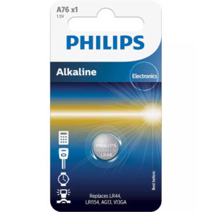 Philips A76/01GRS Αλκαλική μπαταρία A76 / LR44 145 mAh 1.5 V