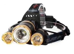 Επαναφορτιζόμενος τριπλός Φακός Κεφαλής LED 3000 Lumen 8000Mah rotate the focus headlights t19