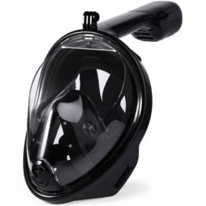 ​Sub Full Face Snorkel Mask Xifias 857B BLACK Ολοπρόσωπη Μάσκα με Αναπνευστήρα και Βάση για Action Camera