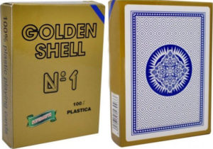 Τράπουλα 100% Πλαστική Golden Shell Μπλέ SuperGifts