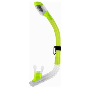 Cressi Mini Dry Snorkel Clear/Fluo Green - Αναπνευστήρας