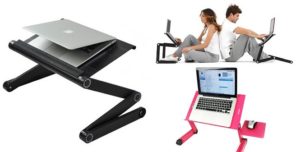 Πτυσσόμενο Τραπεζάκι Laptop με 2 Ανεμιστήρες Ψύξης & Βάση για Χρήση του Mouse Pad Smart Foldable Τ8