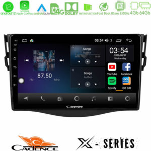 Cadence X Series Toyota RAV4 8core Android12 4+64GB Navigation Multimedia 9