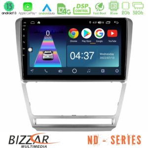 Bizzar ND Series 8Core Android13 2+32GB Skoda Octavia 5 Navigation Multimedia Tablet 10