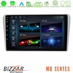 Bizzar M8 Series Toyota Avensis T25 02/2003 – 2008 8core Android12 4+32GB Navigation Multimedia Tablet 9