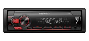 Pioneer MVH-S120UI 1-DIN receiver with red illumination, USB and compatible with Apple and Android d