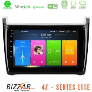 Bizzar 4T Series Vw Polo 4Core Android12 2+32GB Navigation Multimedia Tablet 9