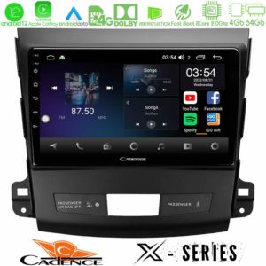 Cadence X Series Mitsubishi Outlander/Citroen C-Crosser/Peugeot 4007 8core Android12 4+64GB Navigation Multimedia Tablet 9