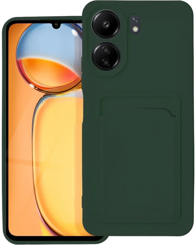 Card Back TPU case for Xiaomi Redmi 13C Green