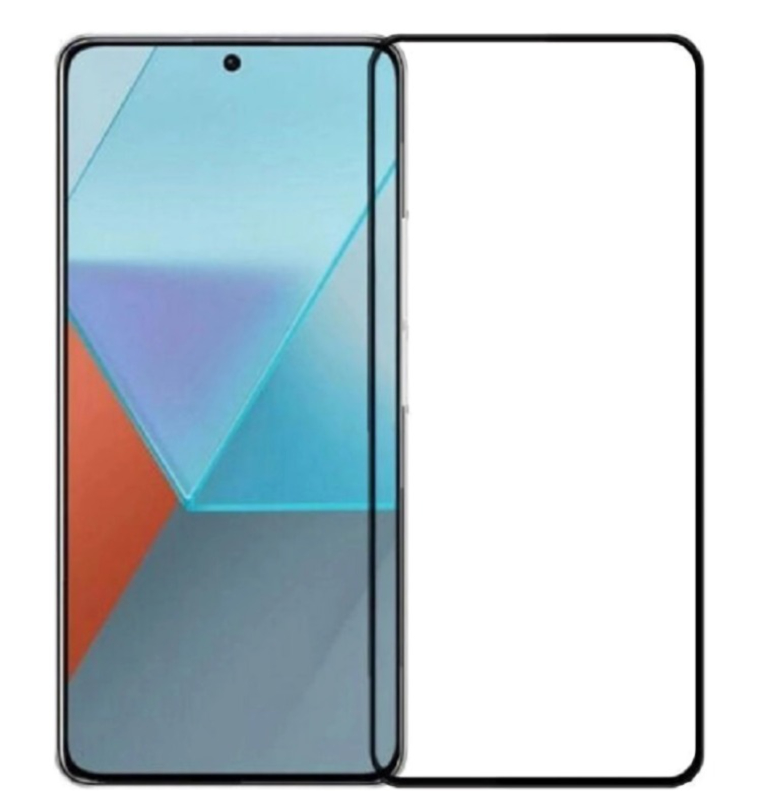 Full Glue Tempered Glass 5D for Xiaomi Redmi Note 13 black frame