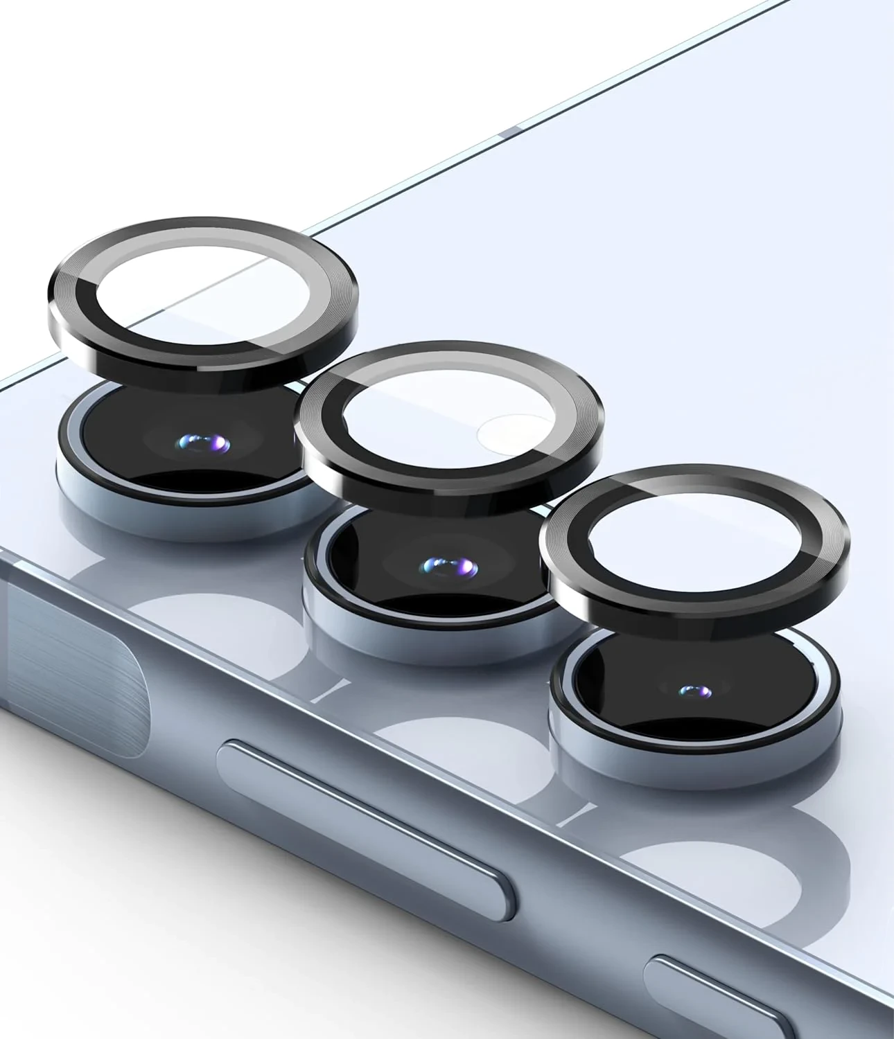 Camera Lens Protector Tempered Glass for Samsung Galaxy A35 black frame