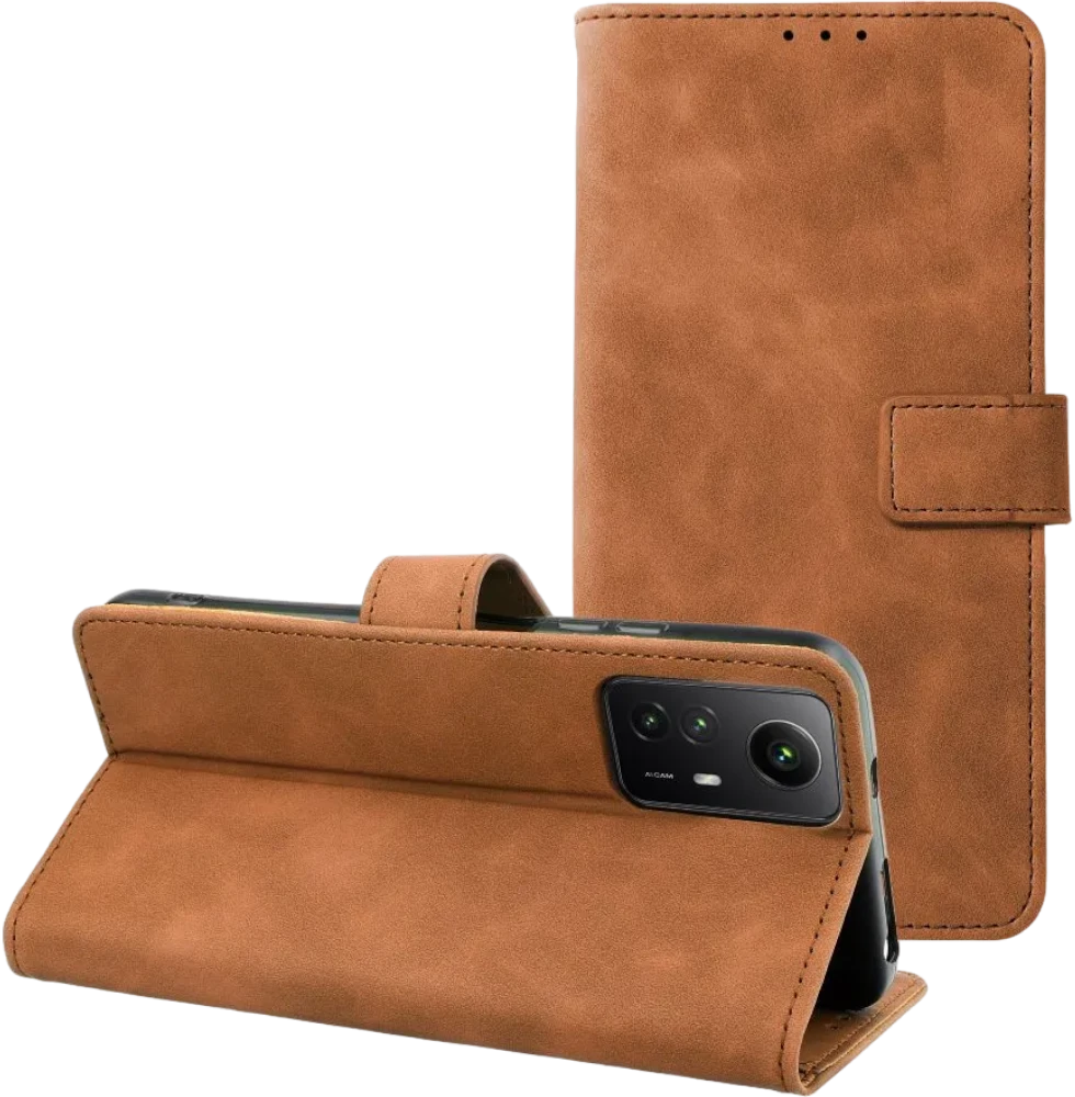 Smart Velvet case for Xiaomi Redmi Note 12S Brown